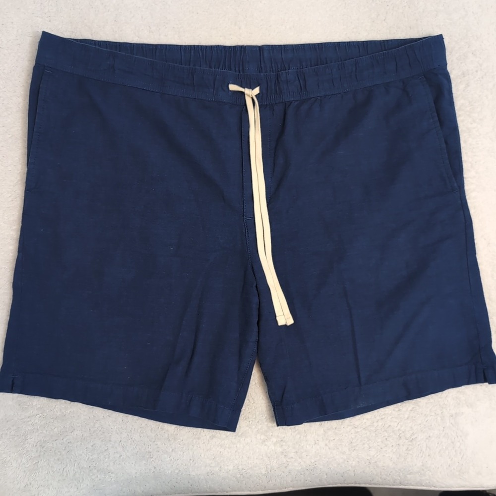 Banana Republic Deck Shorts Mens‎ XXL 44x8" Drawstring Elastic Waist Navy Blue